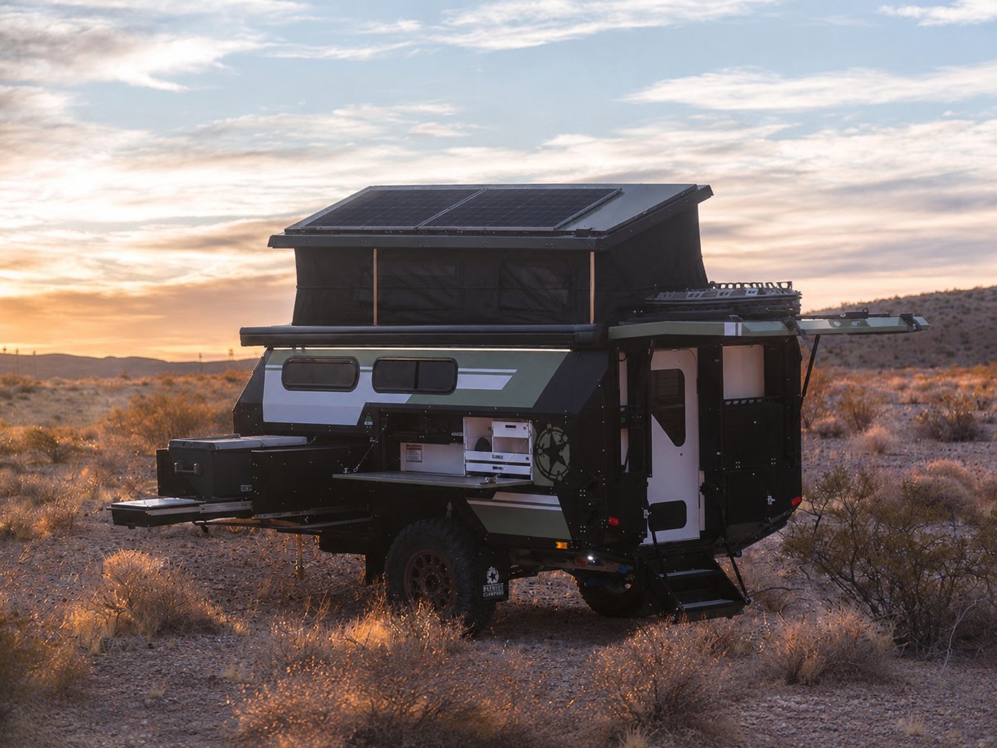 Lensun rooftop tent solar solution